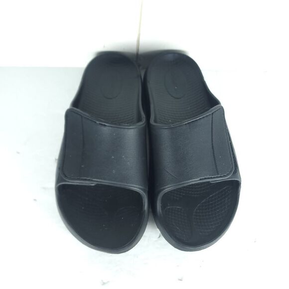 Oofos OOahh Sport Flex Black M9 / W11 Comfort Recovery Slide Sandals Shoes main image 5